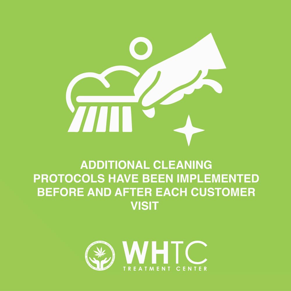 Additional cleaning protocols have been implemented before and after each customer visit.